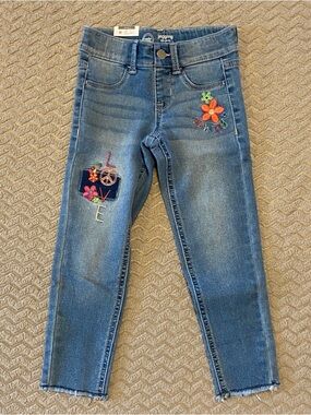 wonder nation Blue Denim Jeggings with Gold Button